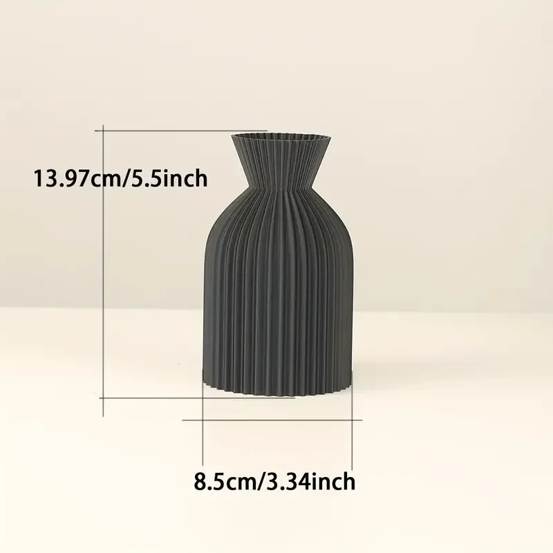 Elegant Black Plastic Vase – Boho Chic Home & Office Decorative Centerpiece