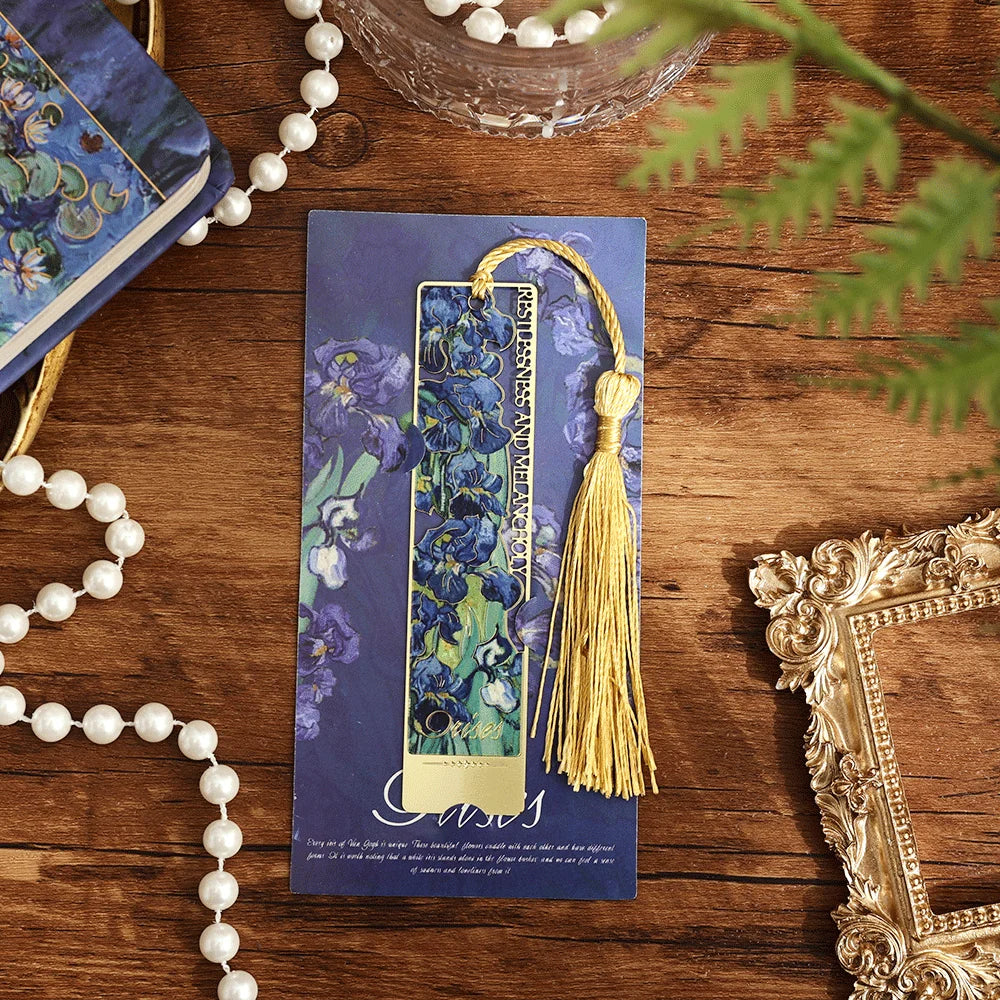 Hollow Metal Flower Bookmark – Sunflower, Iris & Rose Design for Book Lovers
