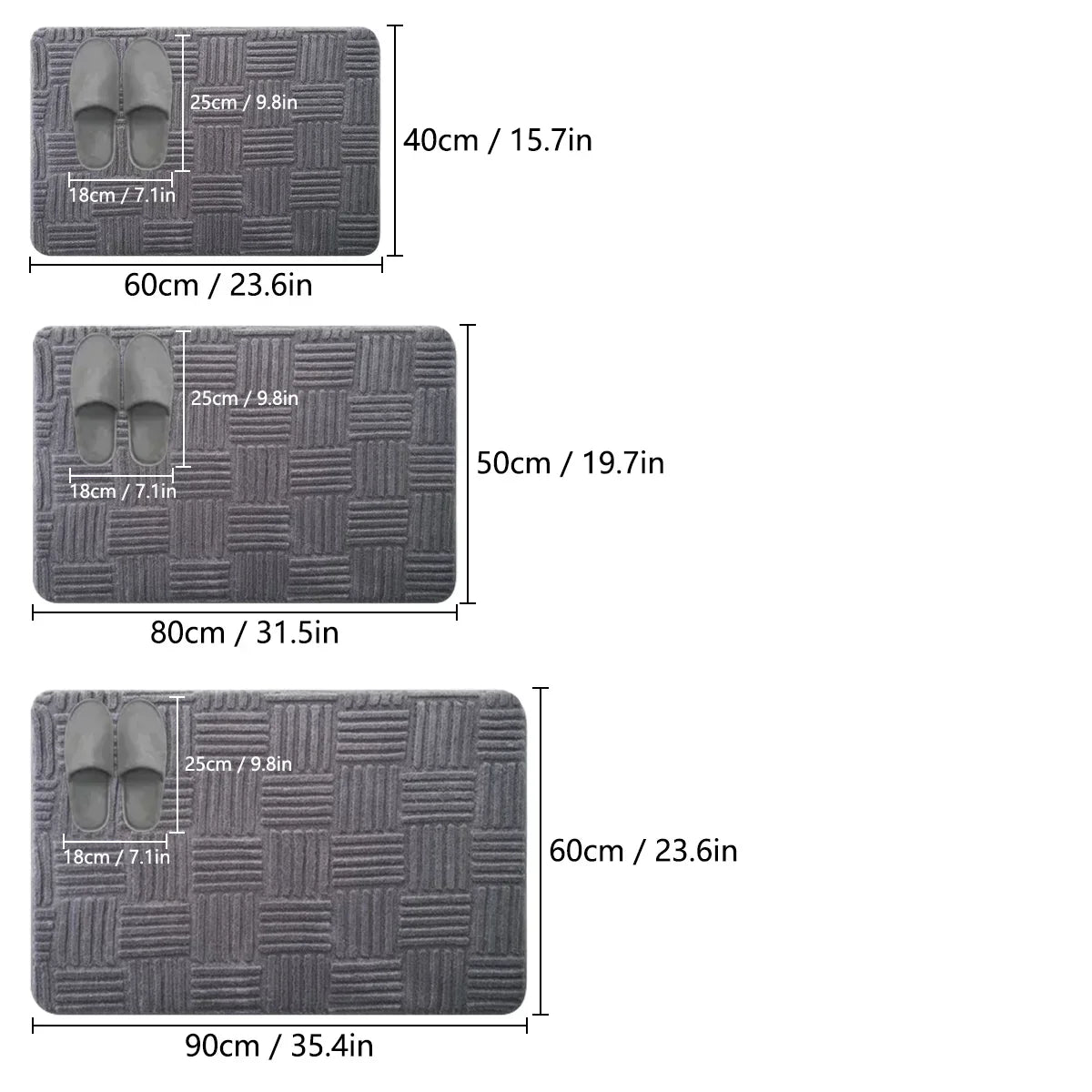Thick Absorbent Bathroom Floor Mat