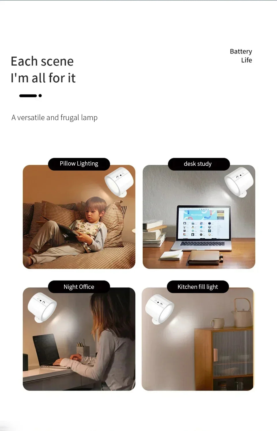 LED Magnetic Wall Lamp – Rotatable Up & Down Night Light for Bedroom and Living Room