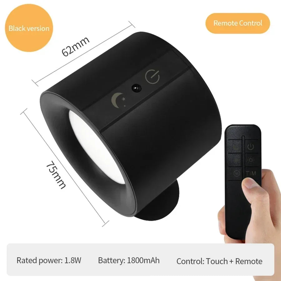 LED Magnetic Wall Lamp – Rotatable Up & Down Night Light for Bedroom and Living Room