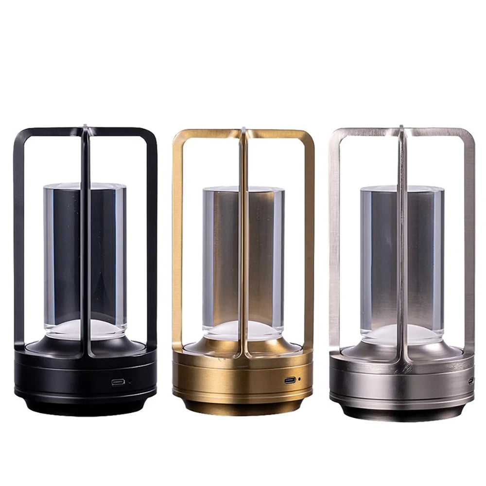 LED Touch Dimmable Table Lamp – Rechargeable Plastic Desk & Bedside Lamp
