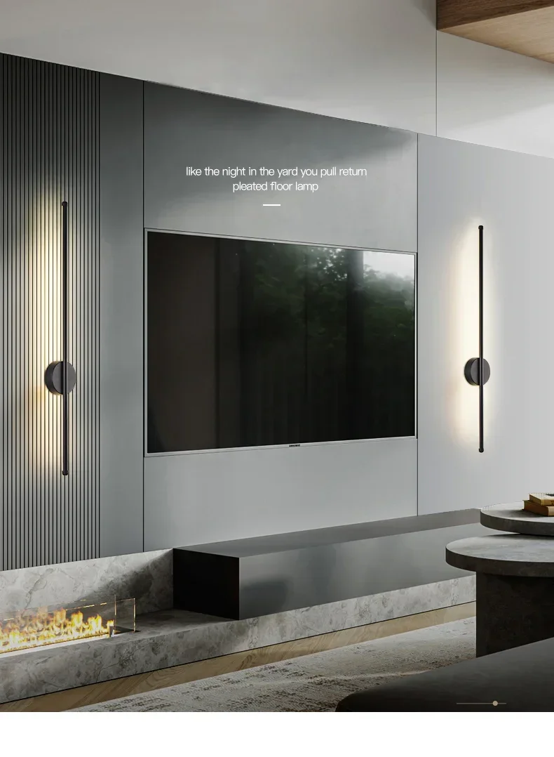 Minimalist LED Wall Lamp – Modern Strip Lighting Fixture for Bedroom & Living Room