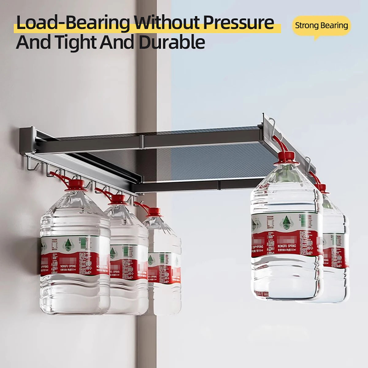 Foldable Clothes & Hat Rack with Hooks – Space-Saving Aluminum Organizer for Bathroom & Balcony