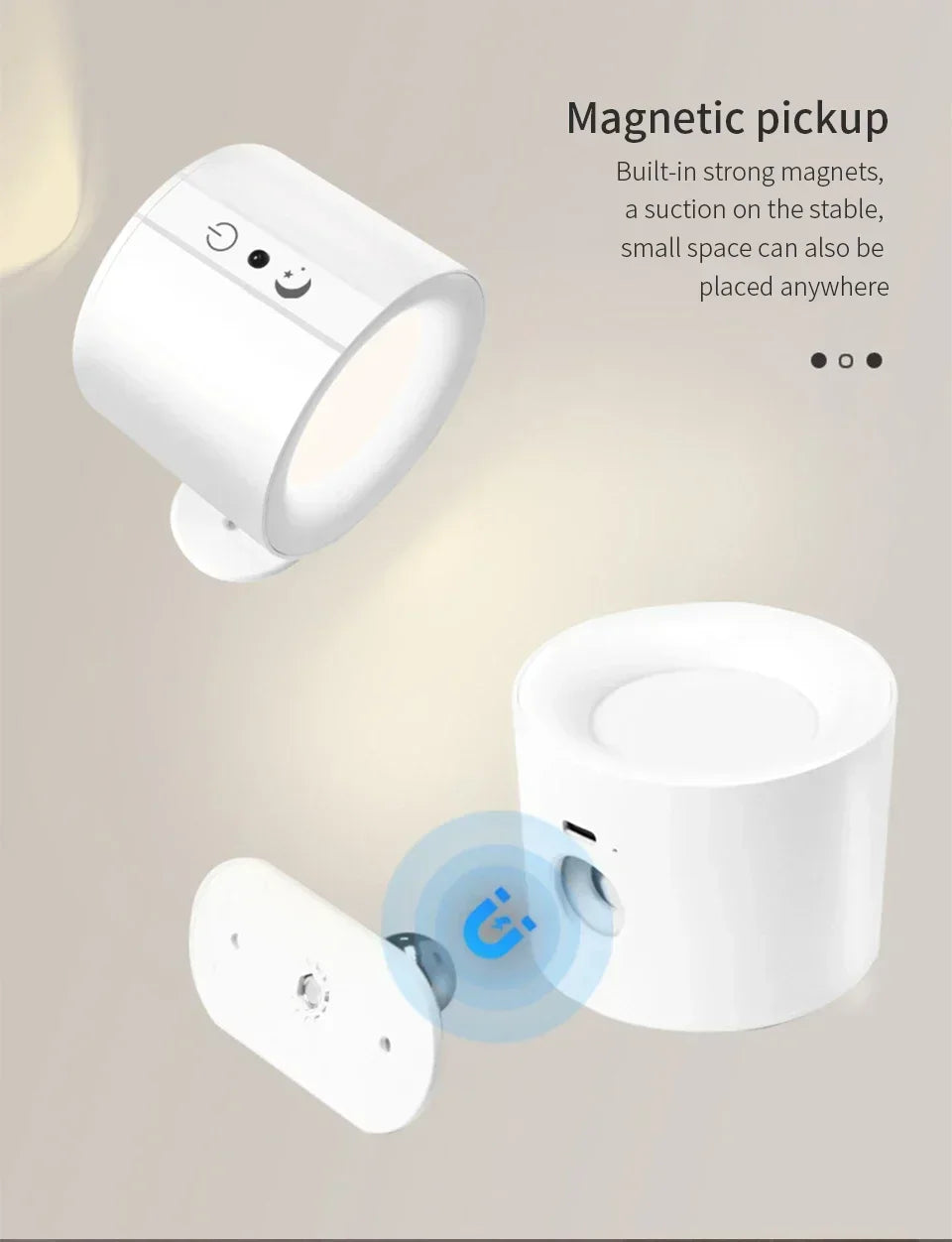 LED Magnetic Wall Lamp – Rotatable Up & Down Night Light for Bedroom and Living Room