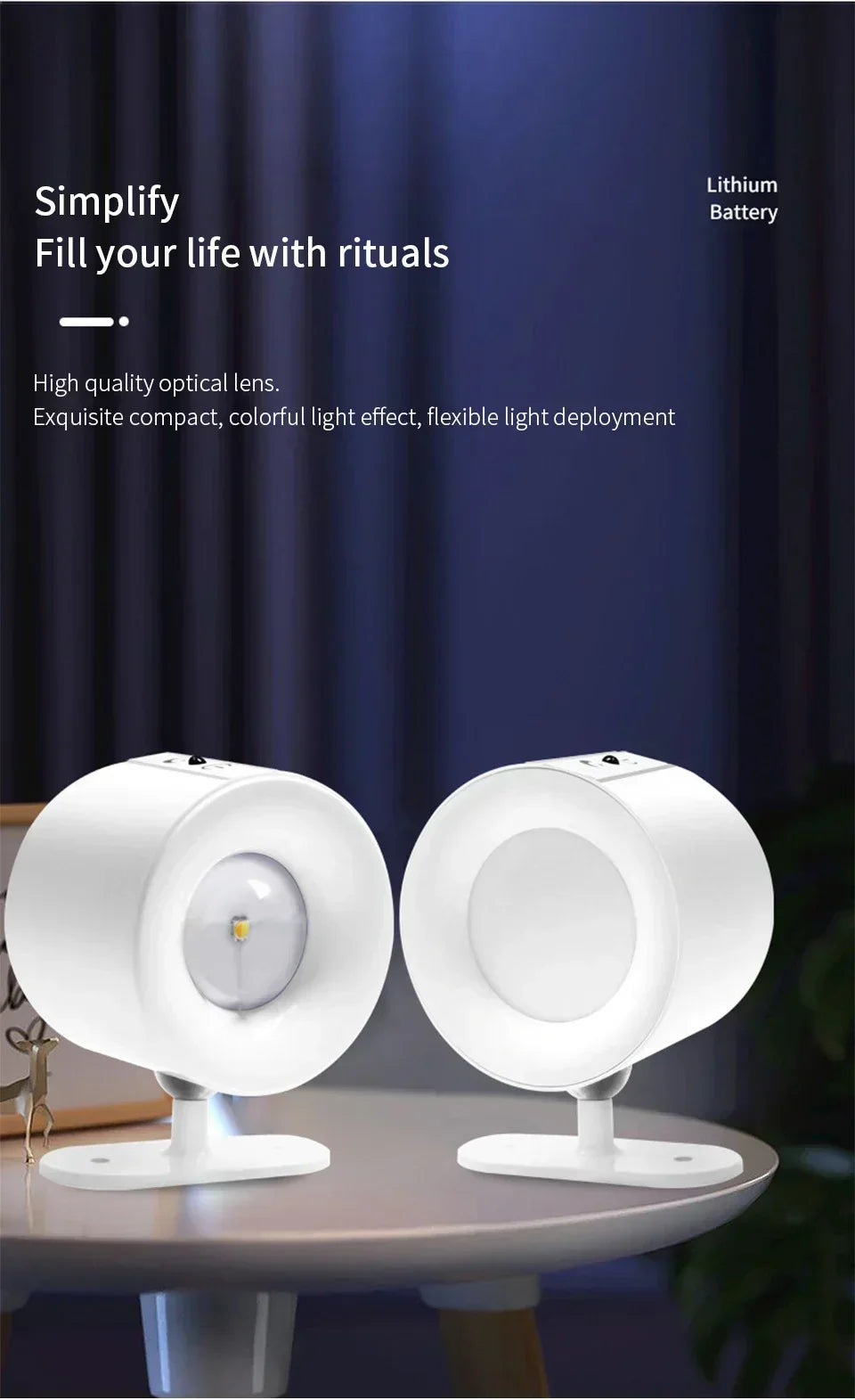 LED Magnetic Wall Lamp – Rotatable Up & Down Night Light for Bedroom and Living Room