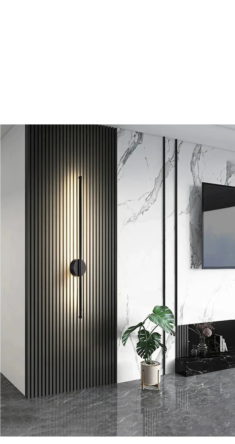 Minimalist LED Wall Lamp – Modern Strip Lighting Fixture for Bedroom & Living Room