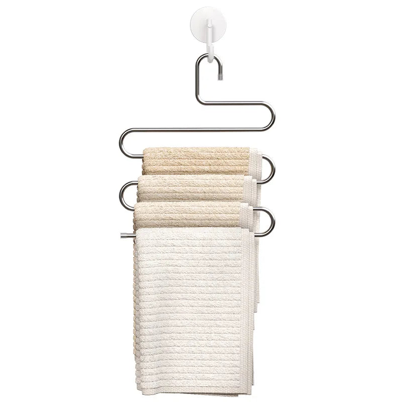 5-Layer Multi-Functional Clothes Hanger – Non-Slip Pant & Cloth Storage Rack