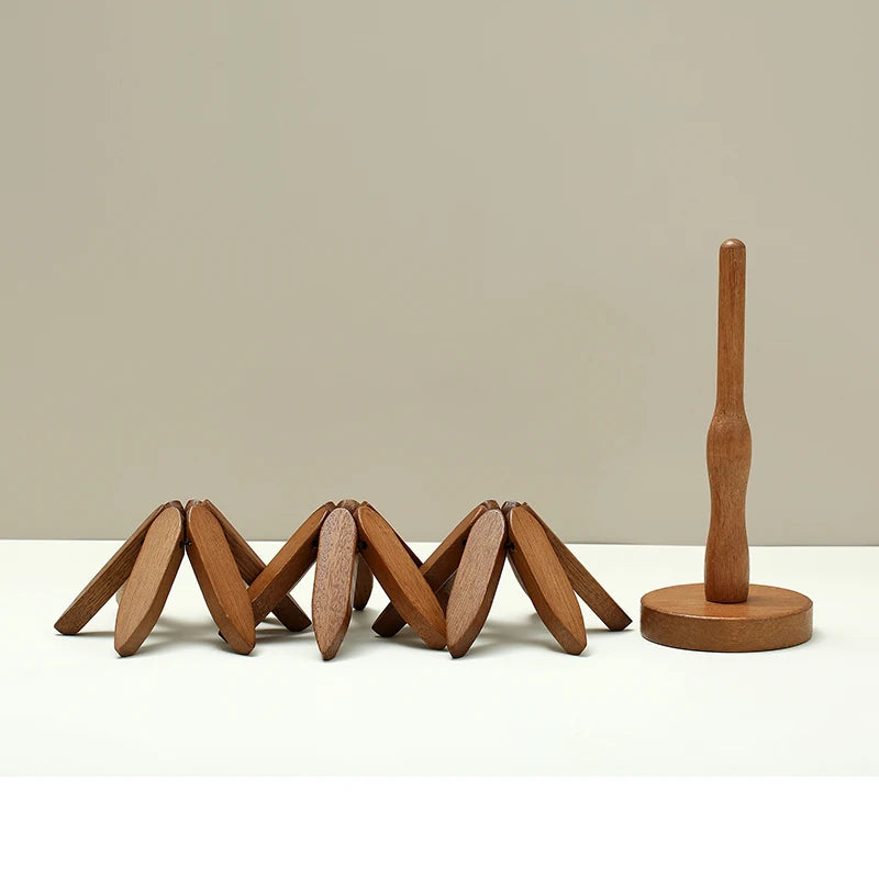 Bamboo Wooden Tree Trivet Set – Heat Resistant Coasters & Decorative Table Mats