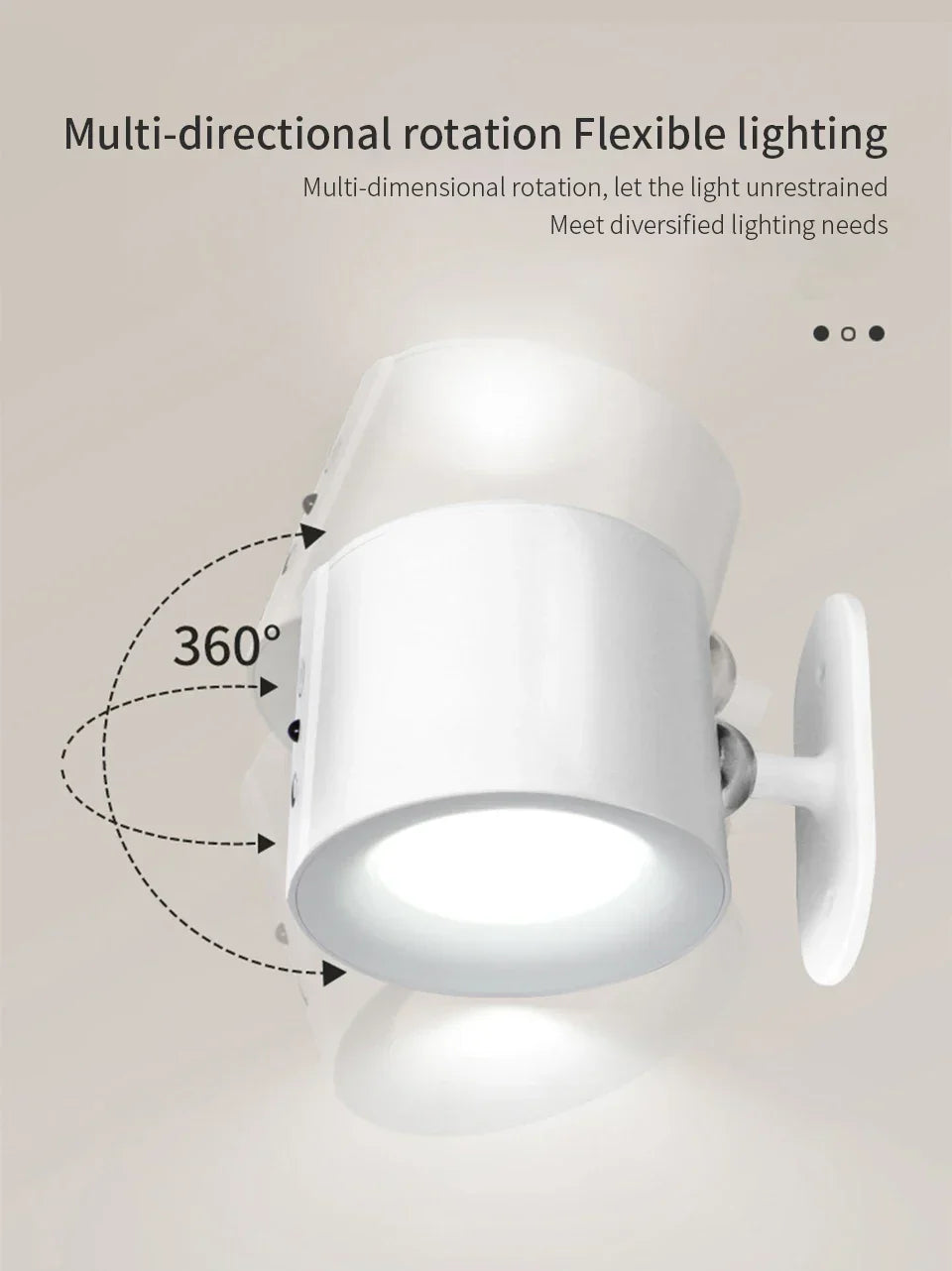 LED Magnetic Wall Lamp – Rotatable Up & Down Night Light for Bedroom and Living Room