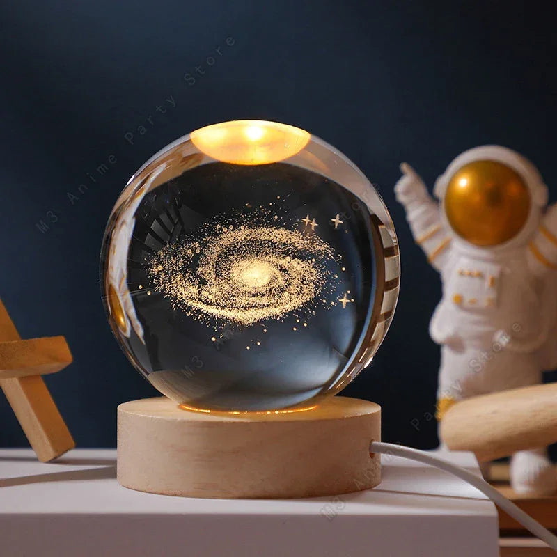 Minimalist Solar System Crystal Table Lamp