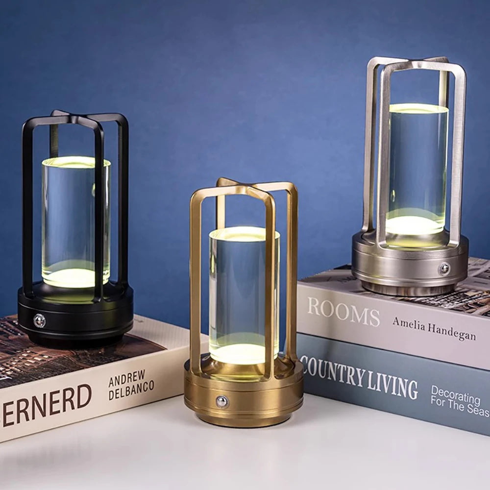 LED Touch Dimmable Table Lamp – Rechargeable Plastic Desk & Bedside Lamp