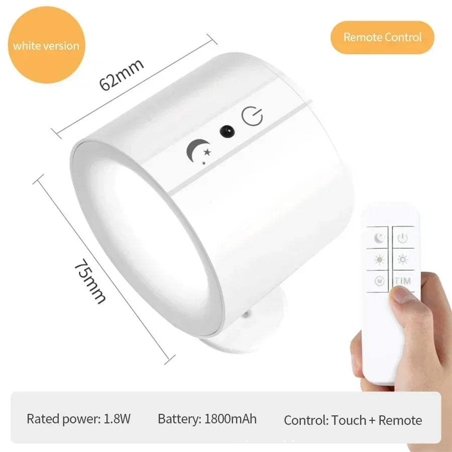 LED Magnetic Wall Lamp – Rotatable Up & Down Night Light for Bedroom and Living Room