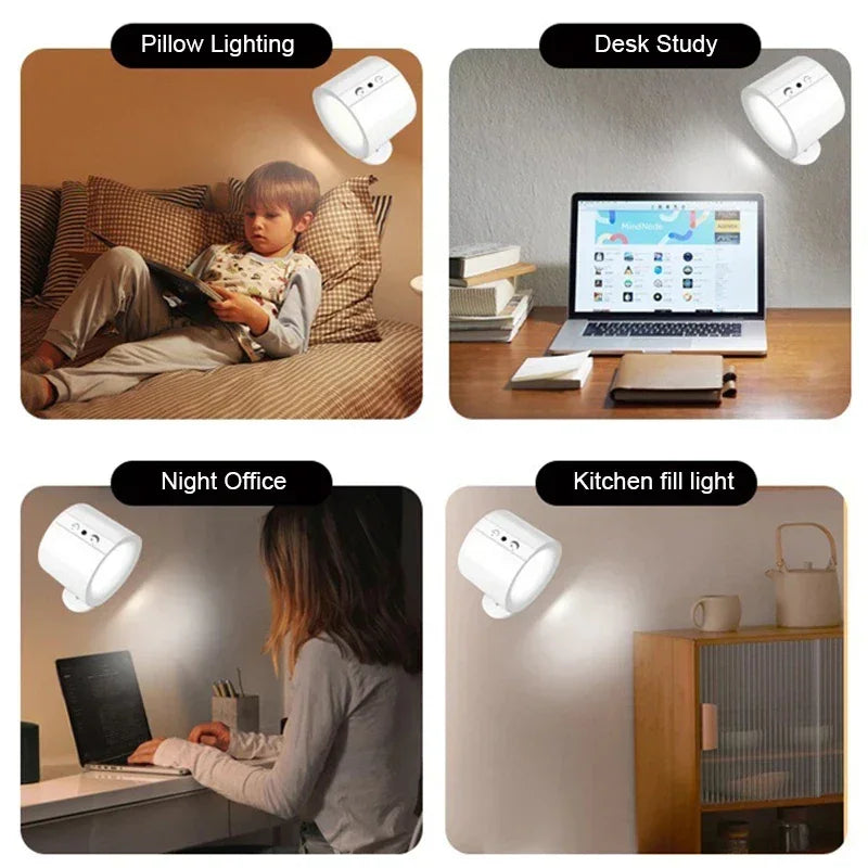 LED Magnetic Wall Lamp – Rotatable Up & Down Night Light for Bedroom and Living Room